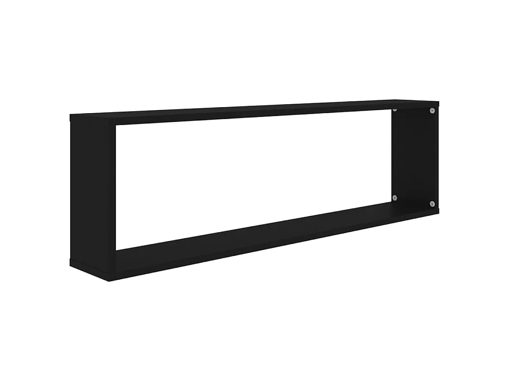 Étagères cube murales 4 pcs Noir 100x15x30