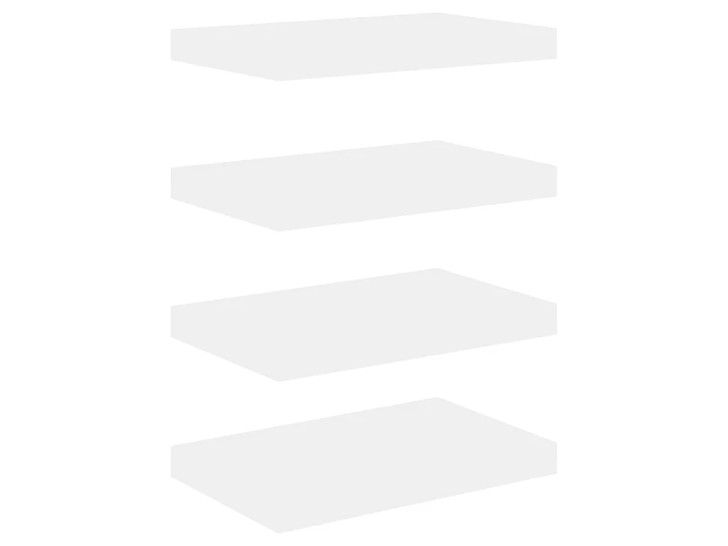 Étagères flottantes 4 pcs Chêne et blanc 40x23x3,8 MDF