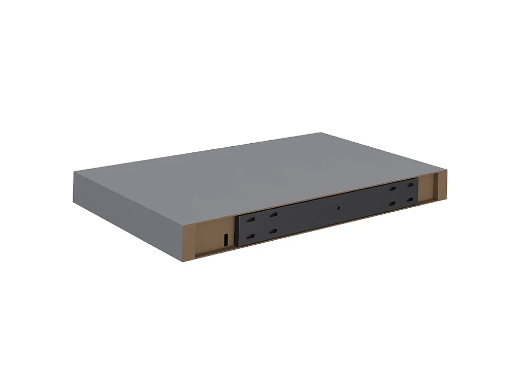 Étagères murales flottantes 2 pcs Gris 40x23x3,8 MDF