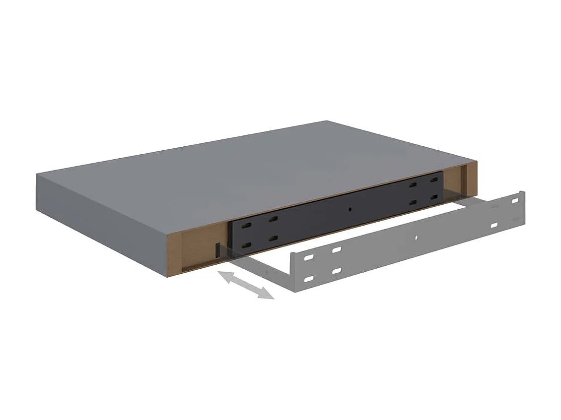 Étagères murales flottantes 2 pcs Gris 40x23x3,8 MDF