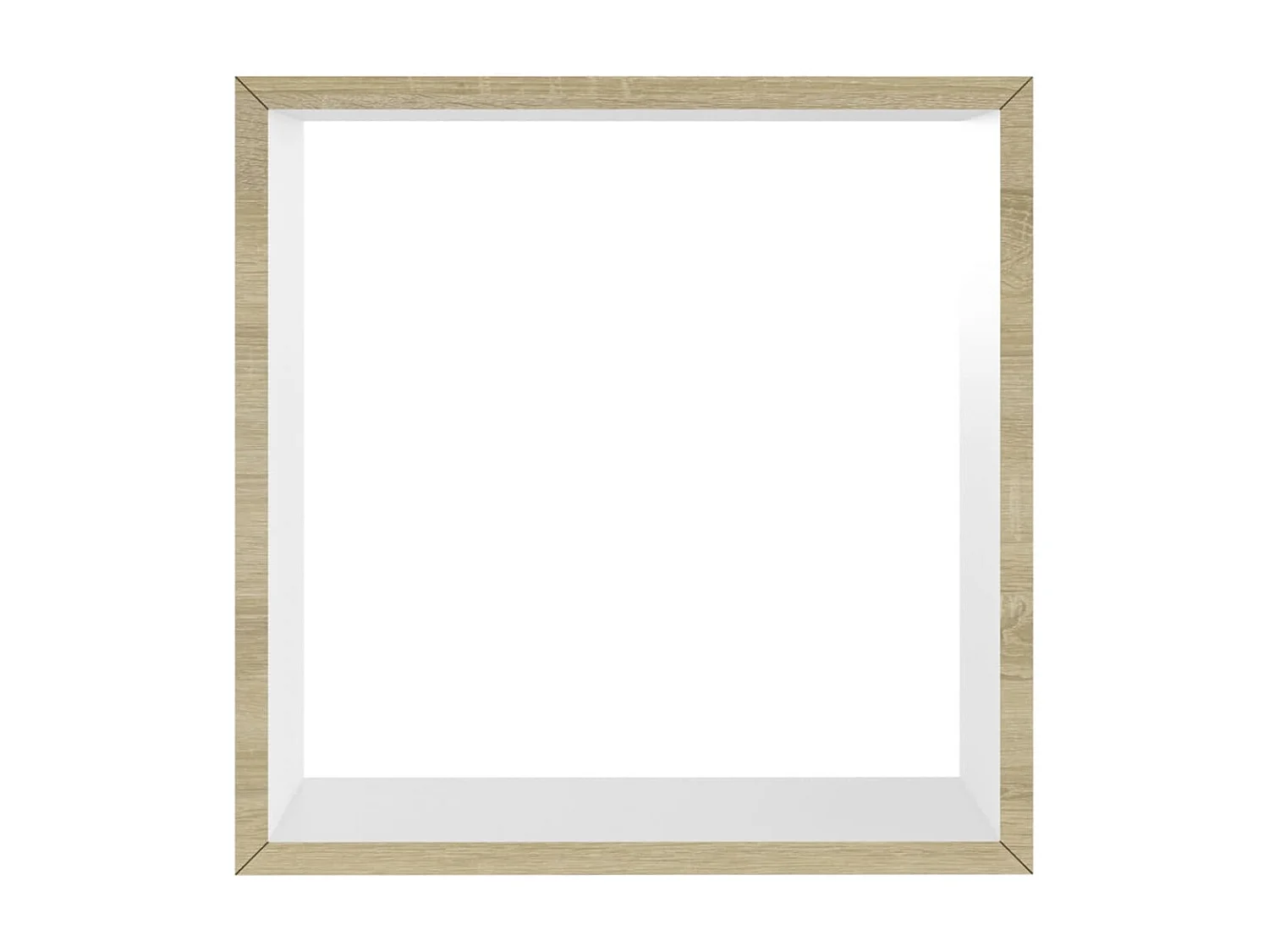 Étagères murales sous forme de cube 3 pcs Blanc et chêne sonoma