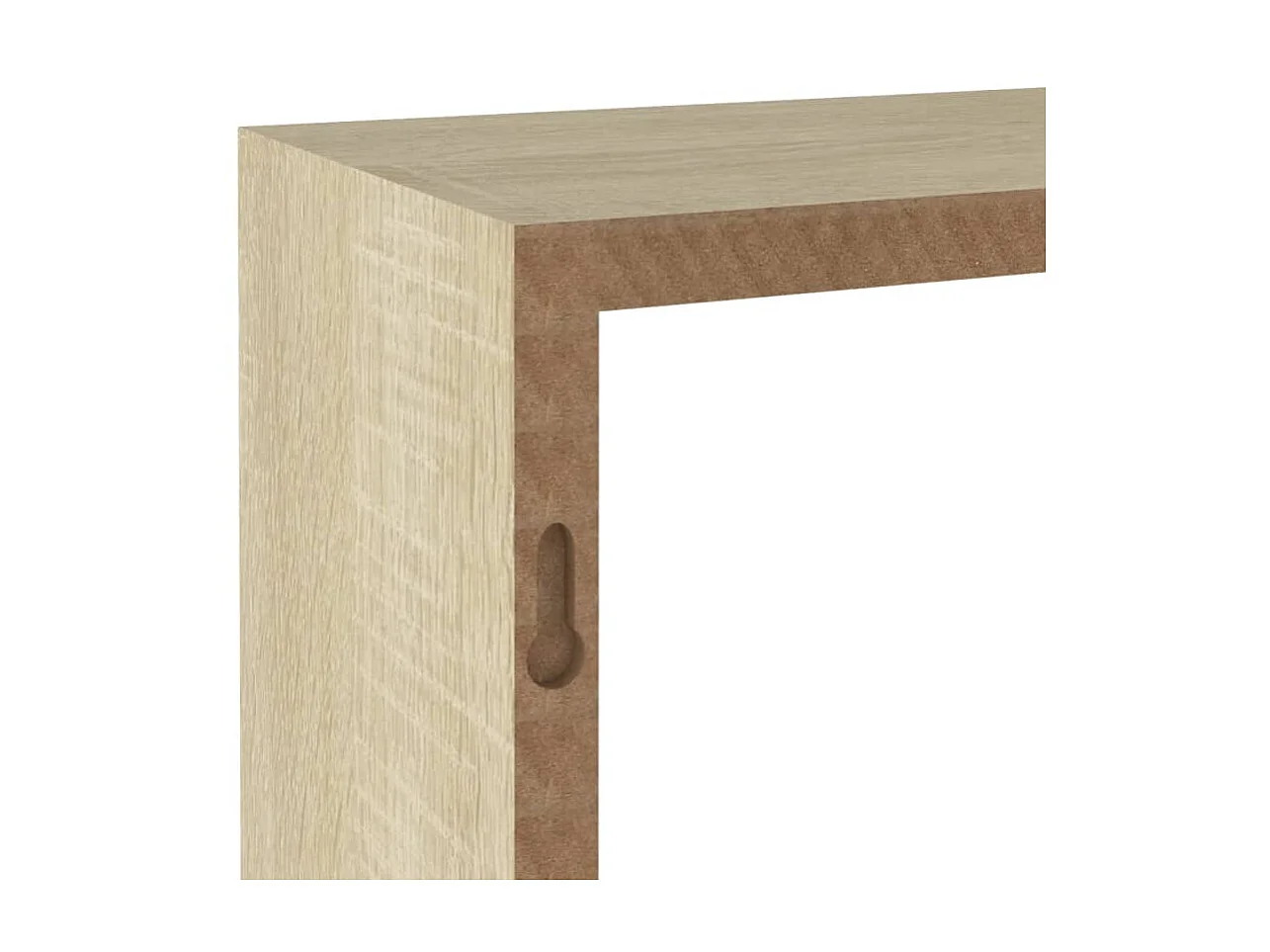 Étagères murales sous forme de cube 3 pcs Blanc et chêne sonoma