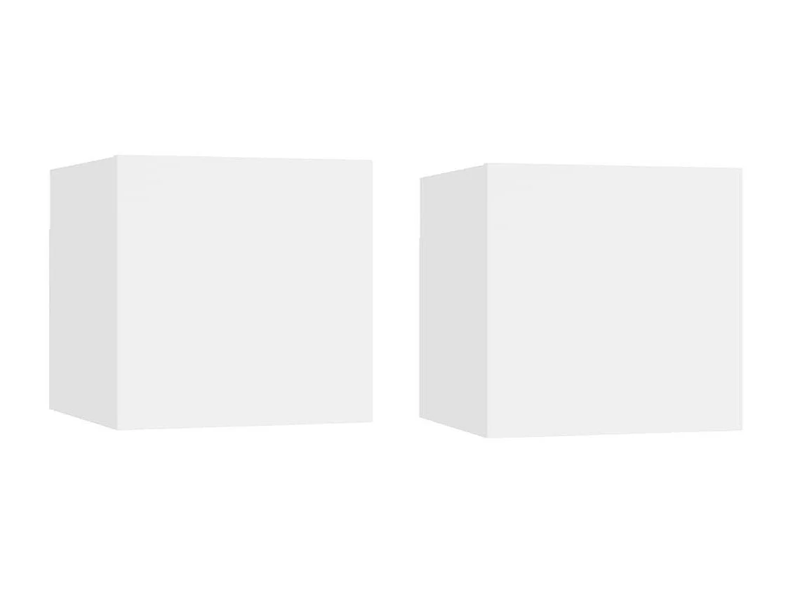 Étagère murale 2 pcs Blanc 30,5x30x30
