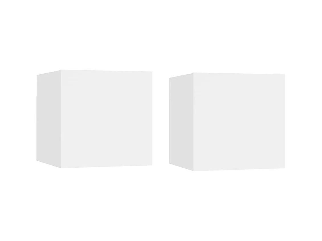 Étagère murale 2 pcs Blanc 30,5x30x30