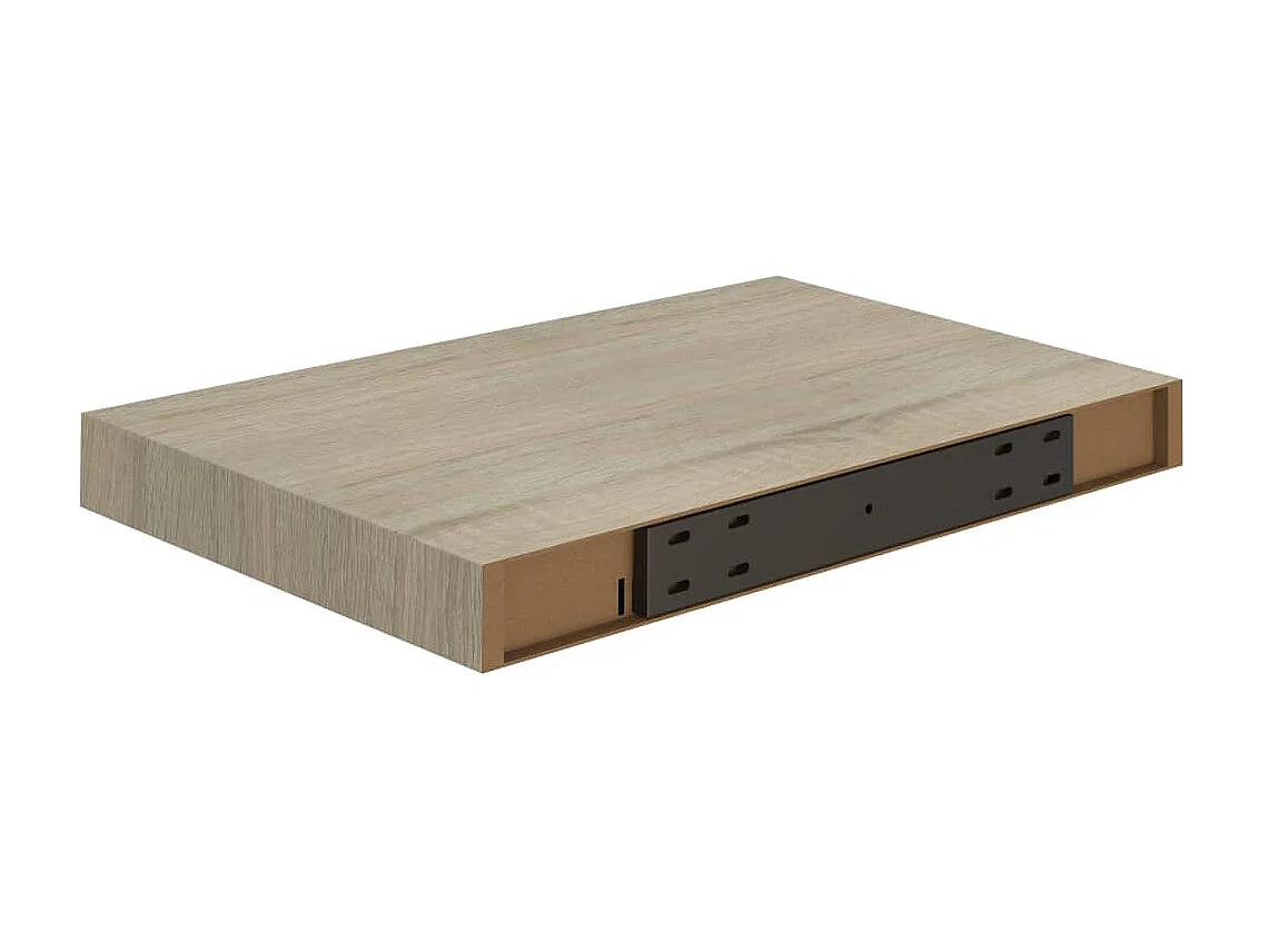 Étagères murales flottantes 2 pcs Chêne 40x23x3,8 MDF