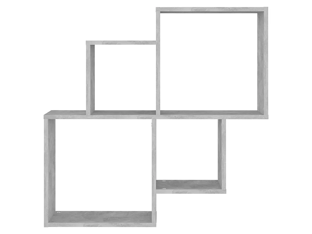 Étagère cube murale Gris béton 80x15x78,5