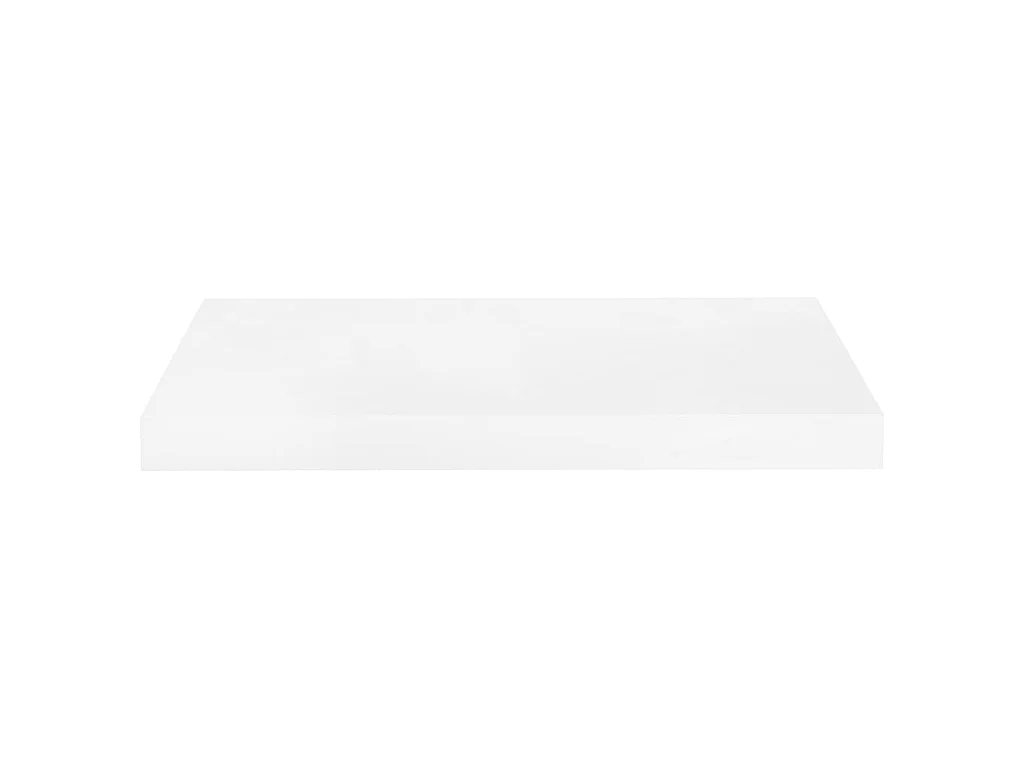 Étagère murale flottante 2 pcs Blanc brillant 50x23x3,8 MDF