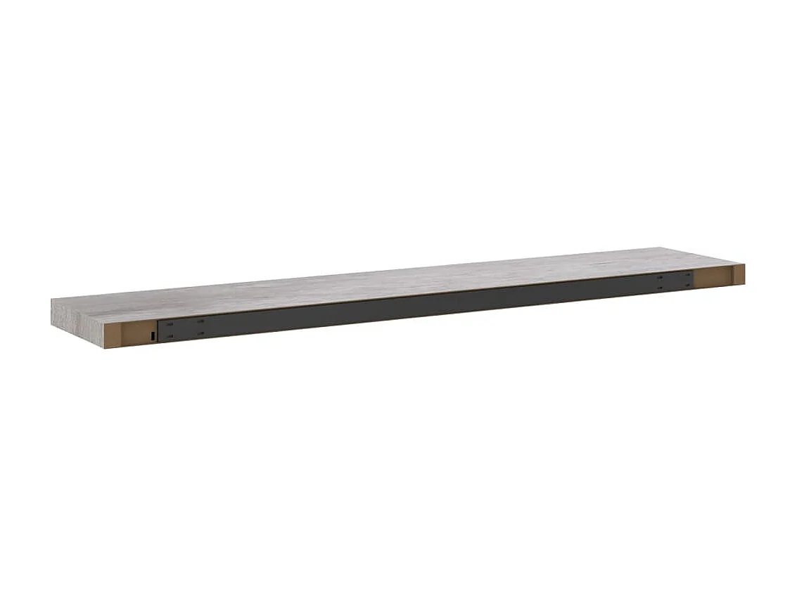 Étagère murale flottante Gris béton 120x23,5x3,8 MDF