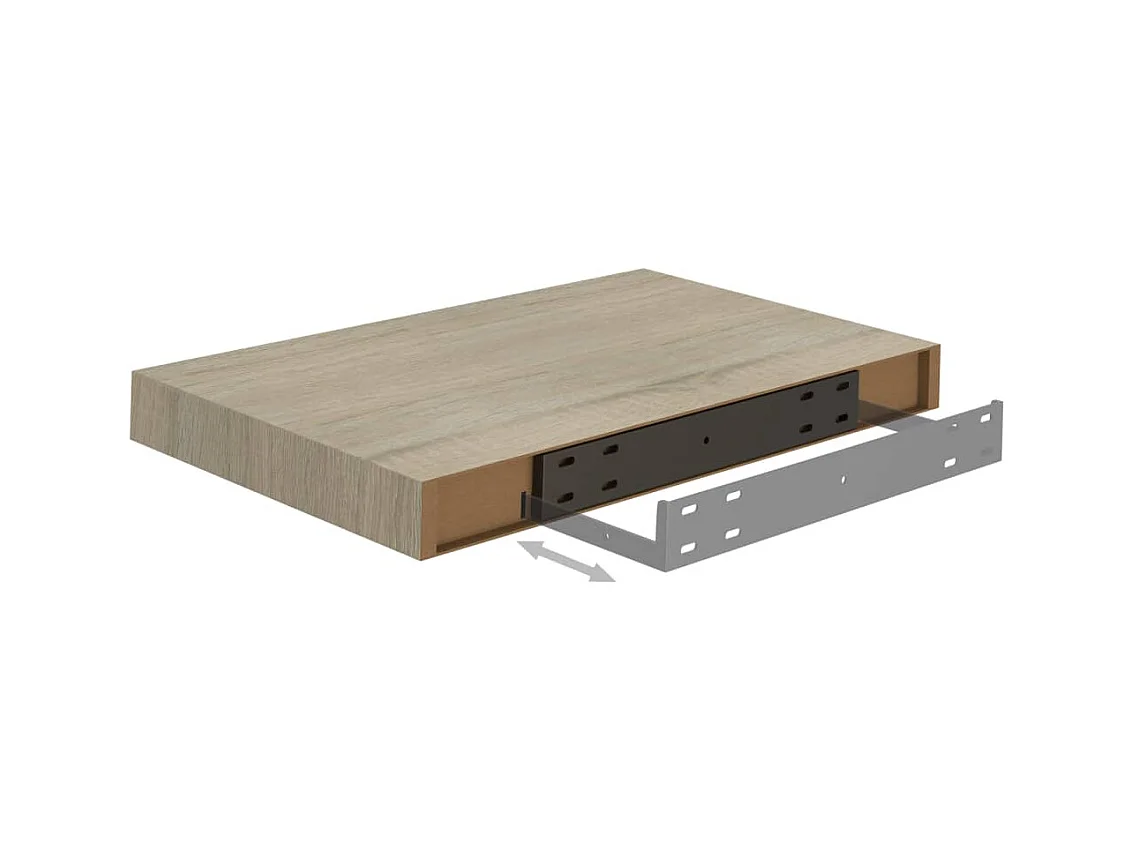 Étagère murale flottante Chêne 40x23x3,8 MDF