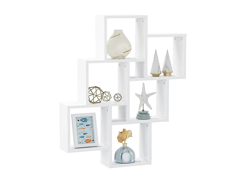 Étagère cube murale Blanc 78x15x93