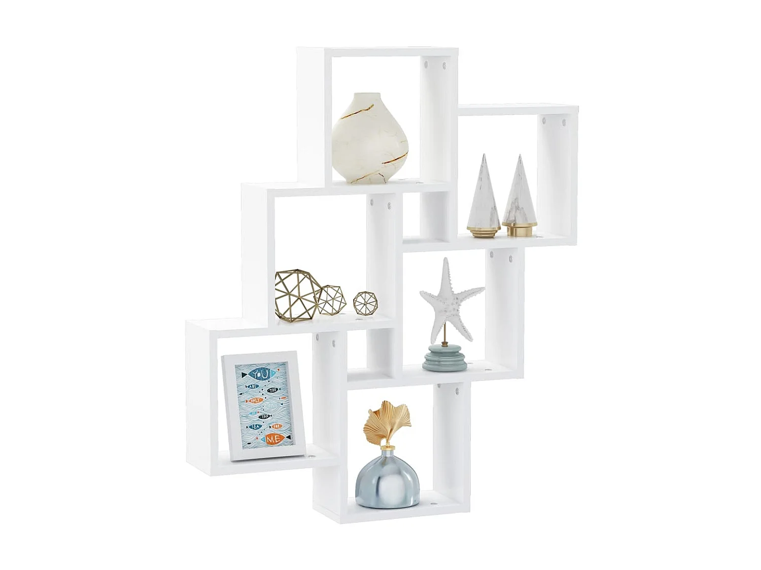 Étagère cube murale Blanc 78x15x93