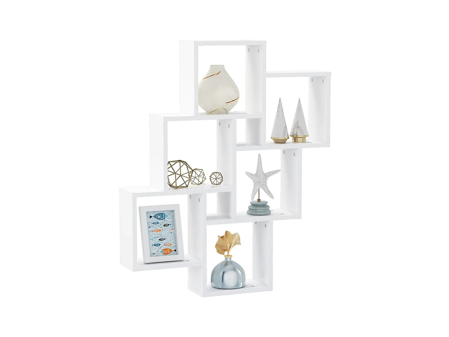 Étagère cube murale Blanc 78x15x93
