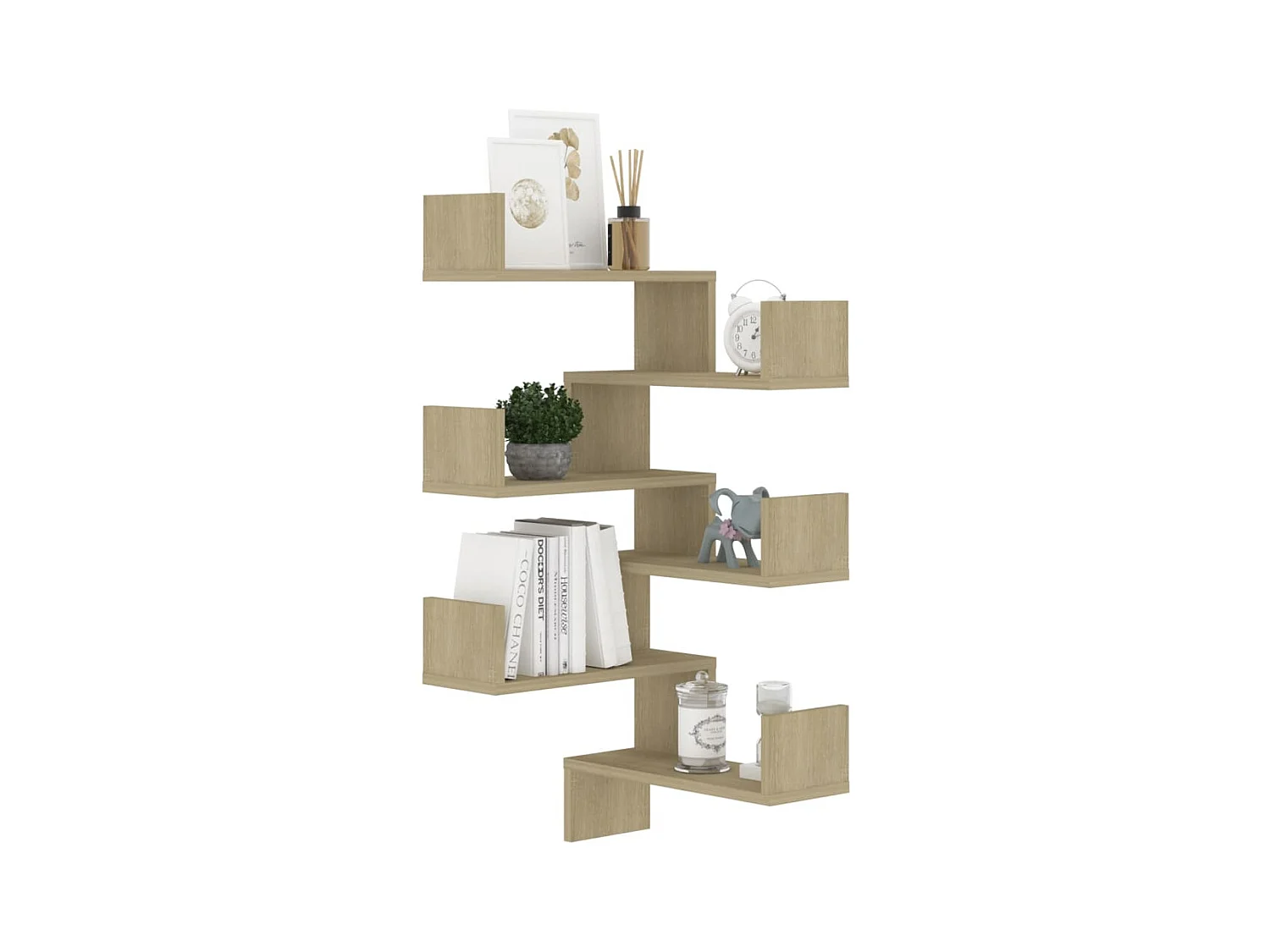 Étagères murales d'angle 2 pcs Chêne sonoma 40x40x50
