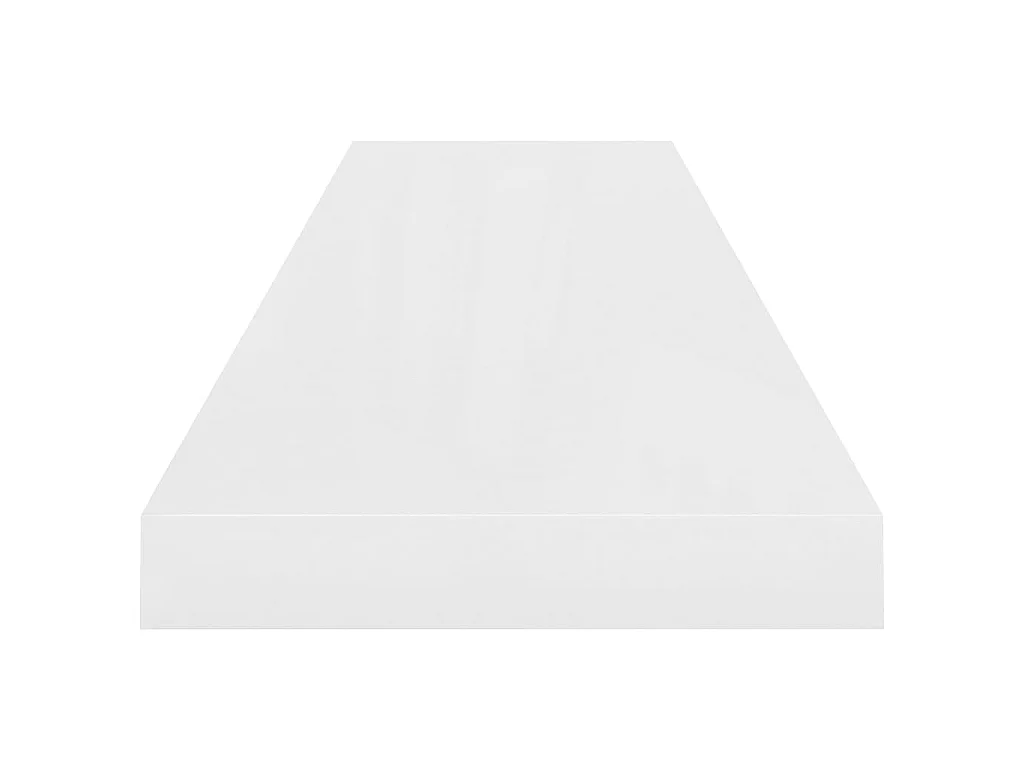 Étagère murale flottante Blanc brillant 90x23,5x3,8 MDF