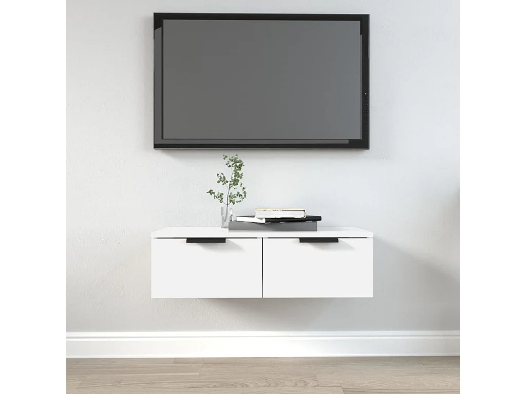 Armoire murale Blanc 68x30x20 Bois d'ingénierie