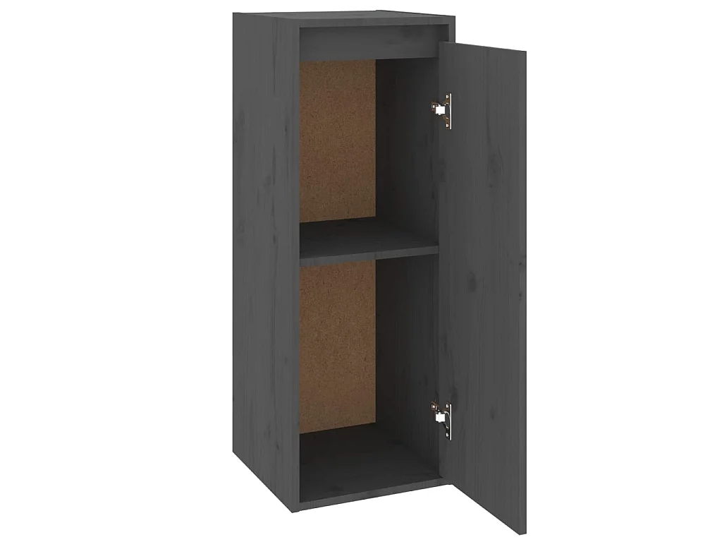Armoire murale Gris 30x30x80 Bois de pin massif