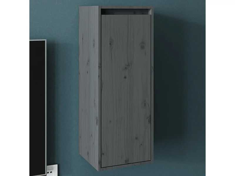 Armoire murale Gris 30x30x80 Bois de pin massif
