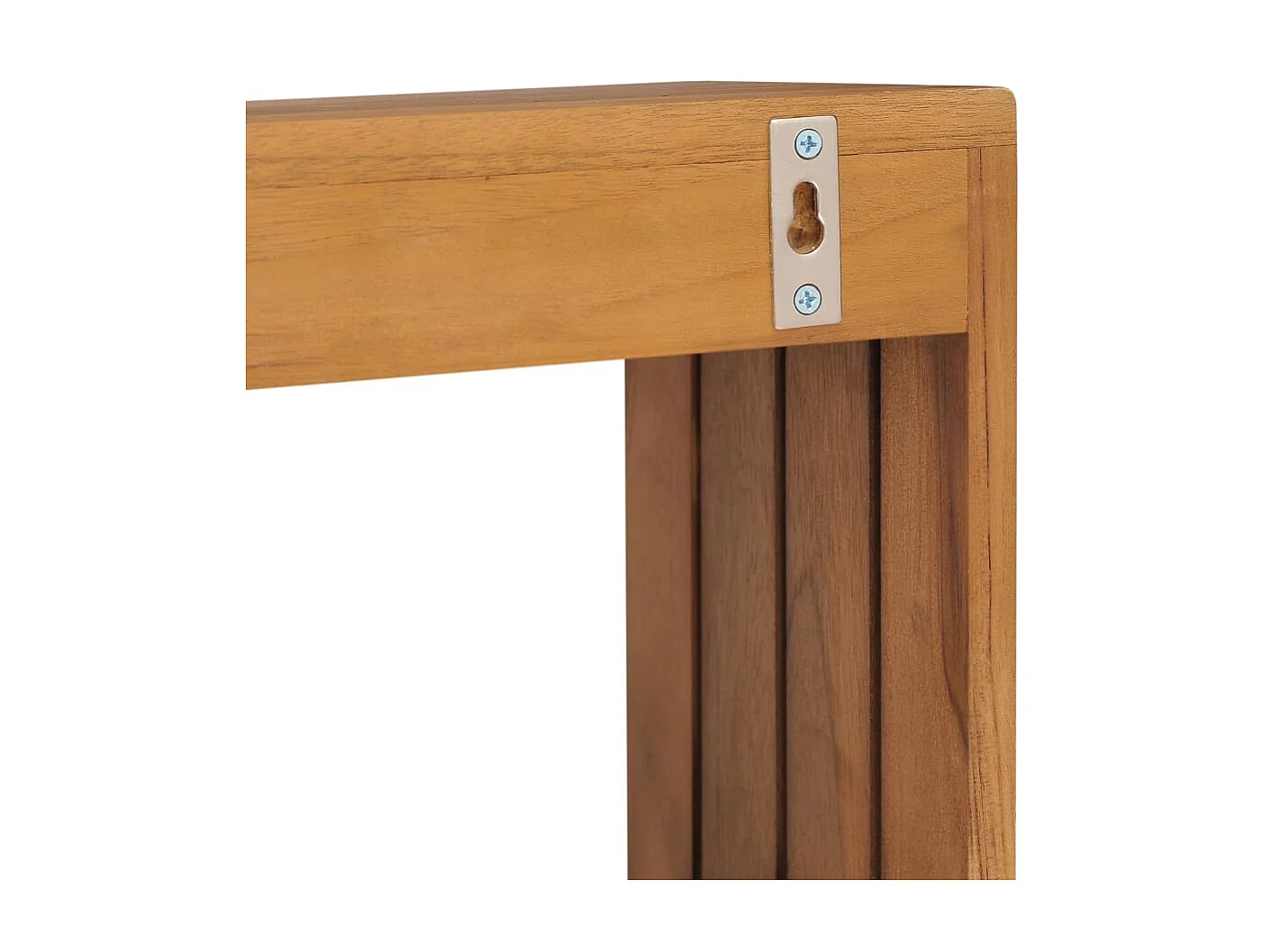 Toallero de pared de teca maciza 35x20x35 cm Marrón