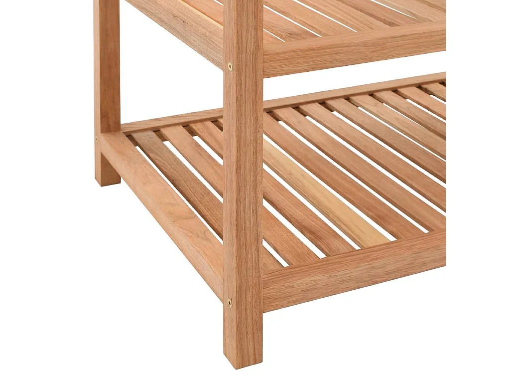 Étagère de salle de bain Bois de noyer massif 65 x 40x55