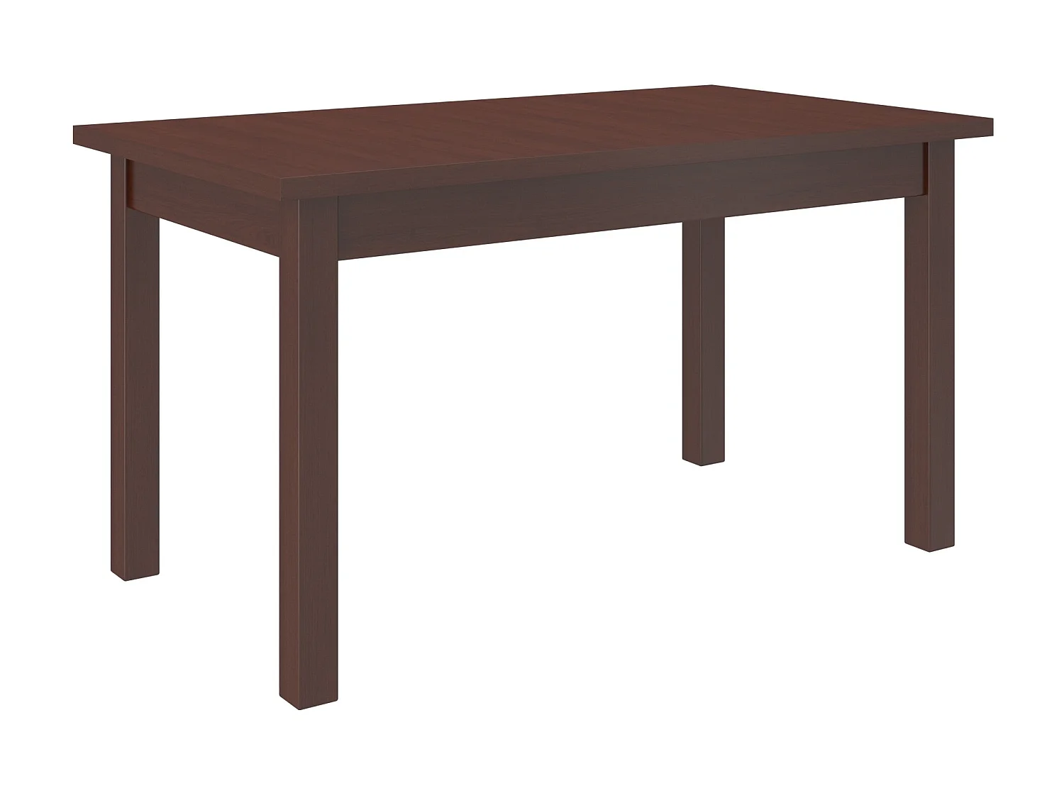 Ensemble table extensible 140-180cm et 6 chaises en bois Noyer foncé et tissu beige clair Zakria