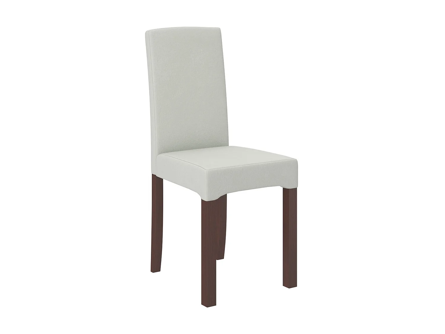 Ensemble table extensible 140-180cm et 6 chaises en bois Noyer foncé et tissu beige clair Zakria