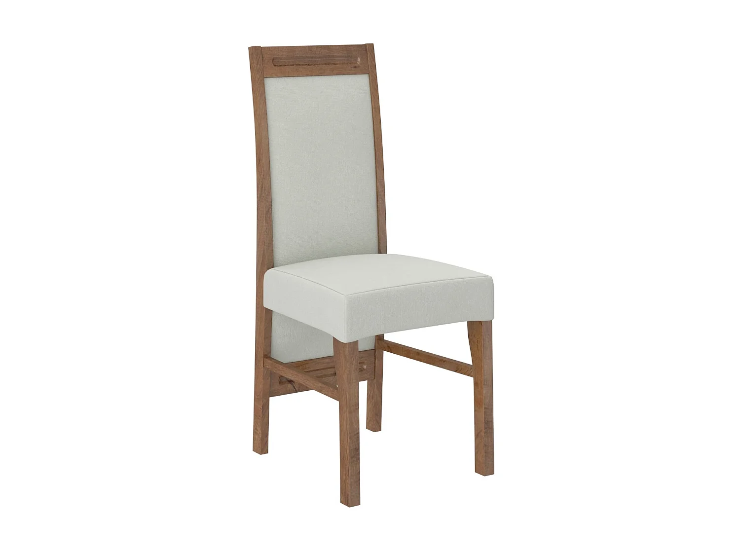 Ensemble table extensible 140-180cm et 6 chaises en bois marron et tissu beige clair Valka