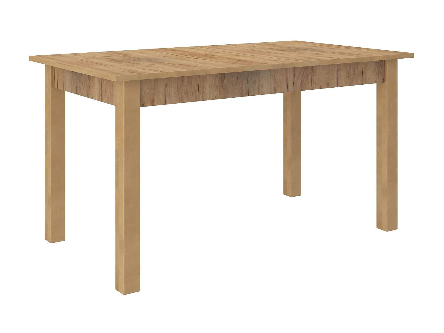 Ensemble table extensible 140-180cm et 6 chaises en bois naturel et tissu noir Klarika