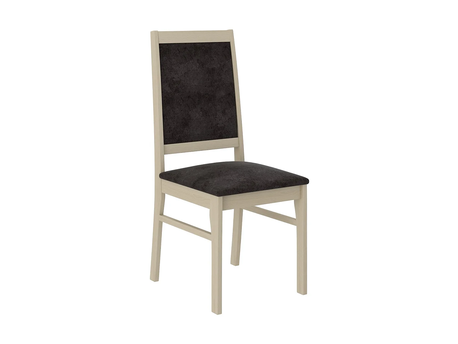 Ensemble table extensible 140-180cm et 6 chaises en bois clair sonoma et tissu gris foncé Klarika