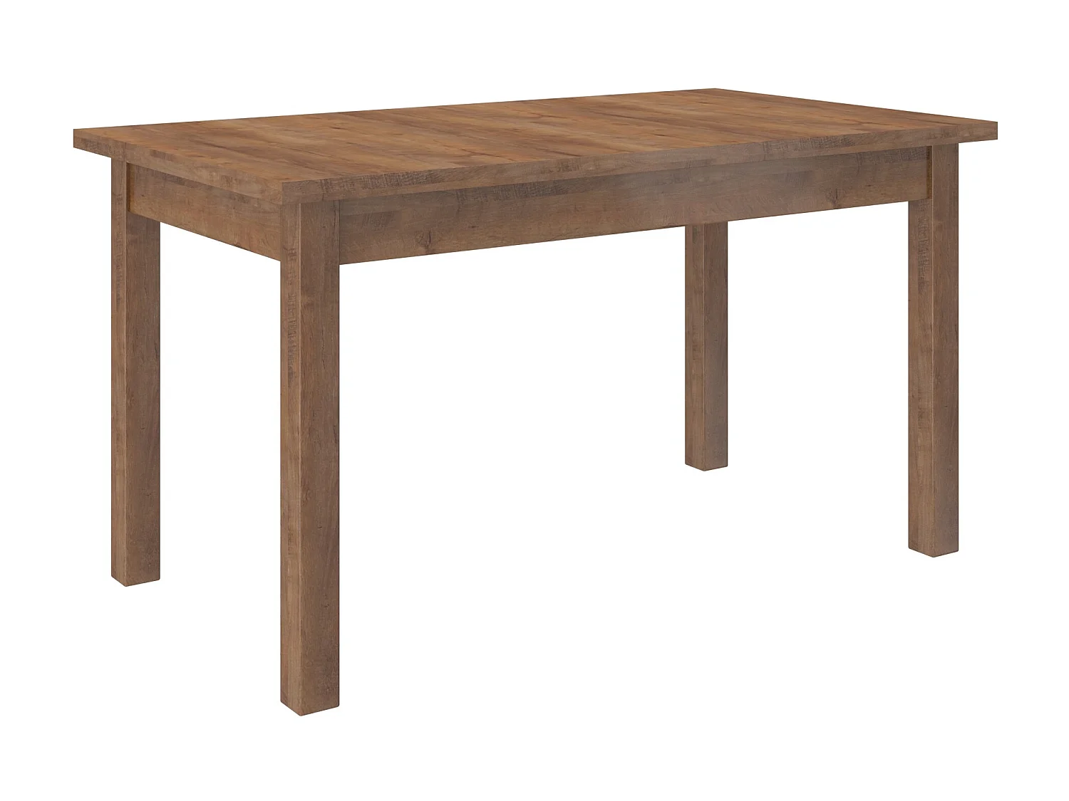 Ensemble table extensible 140-180cm et 6 chaises en bois marron et tissu beige clair Zakria