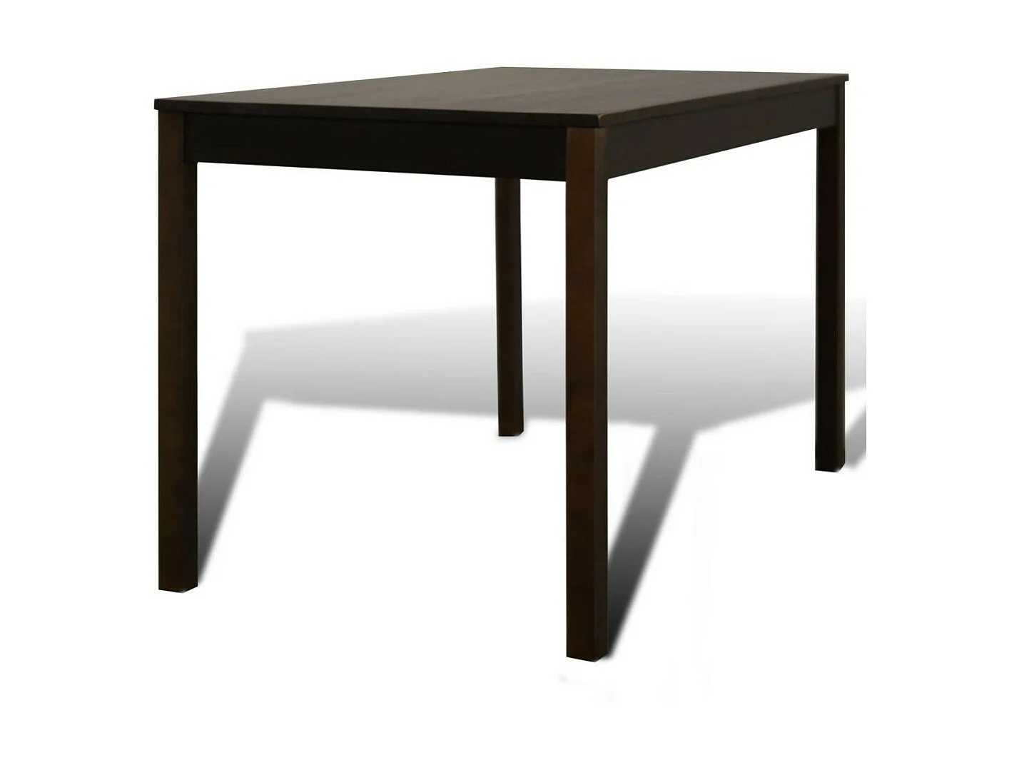 Table de salle à manger et 4 chaises pin massif marron Dina