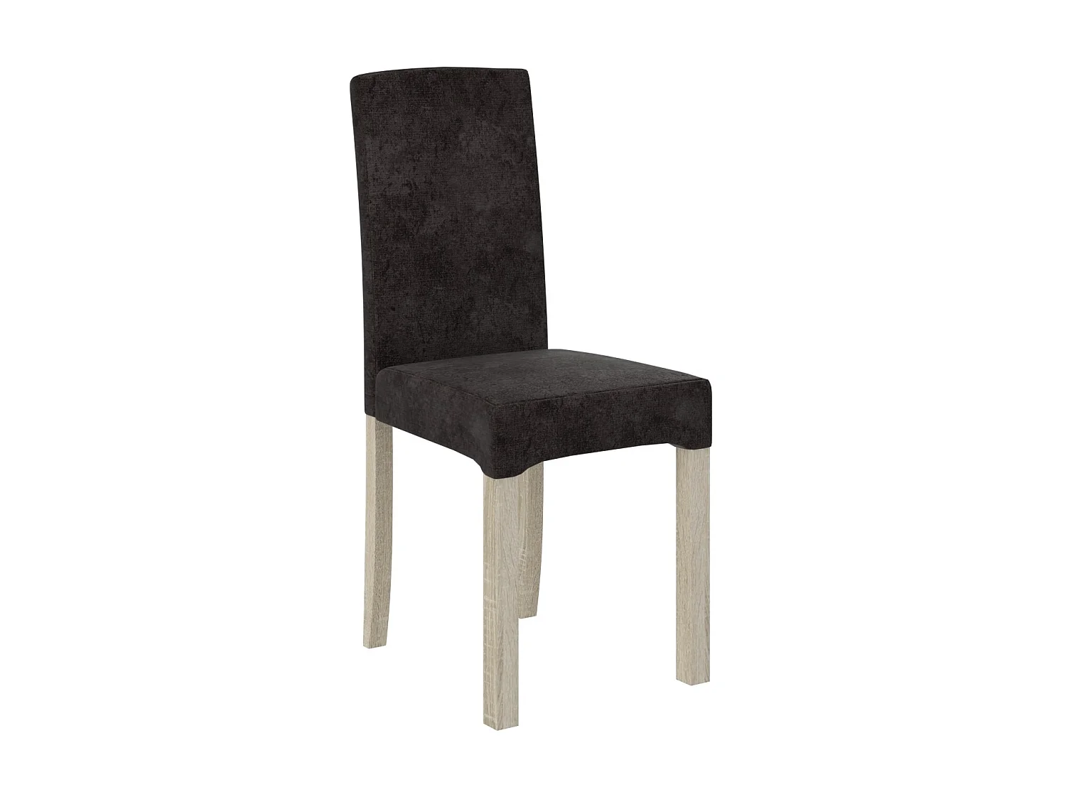 Ensemble table extensible 140-180cm et 6 chaises en bois clair sonoma et tissu gris foncé Zakria