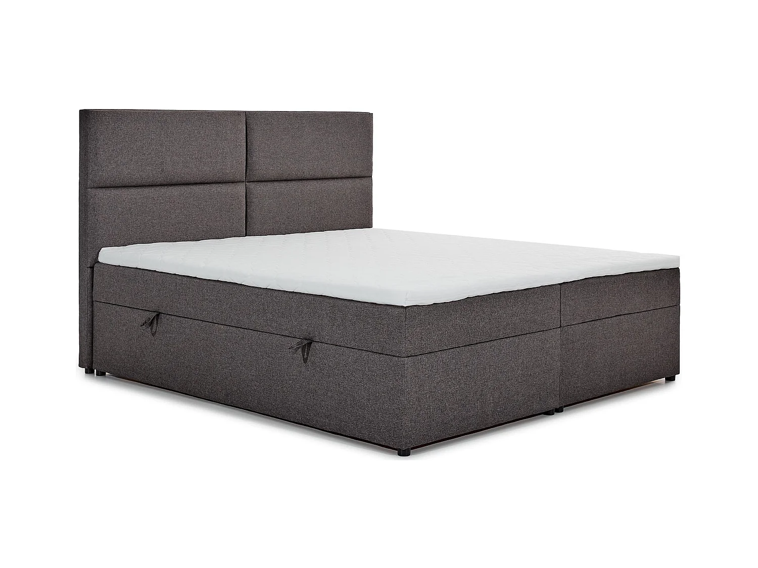 Lit continental capitonné tissu jaune Weber-140x200