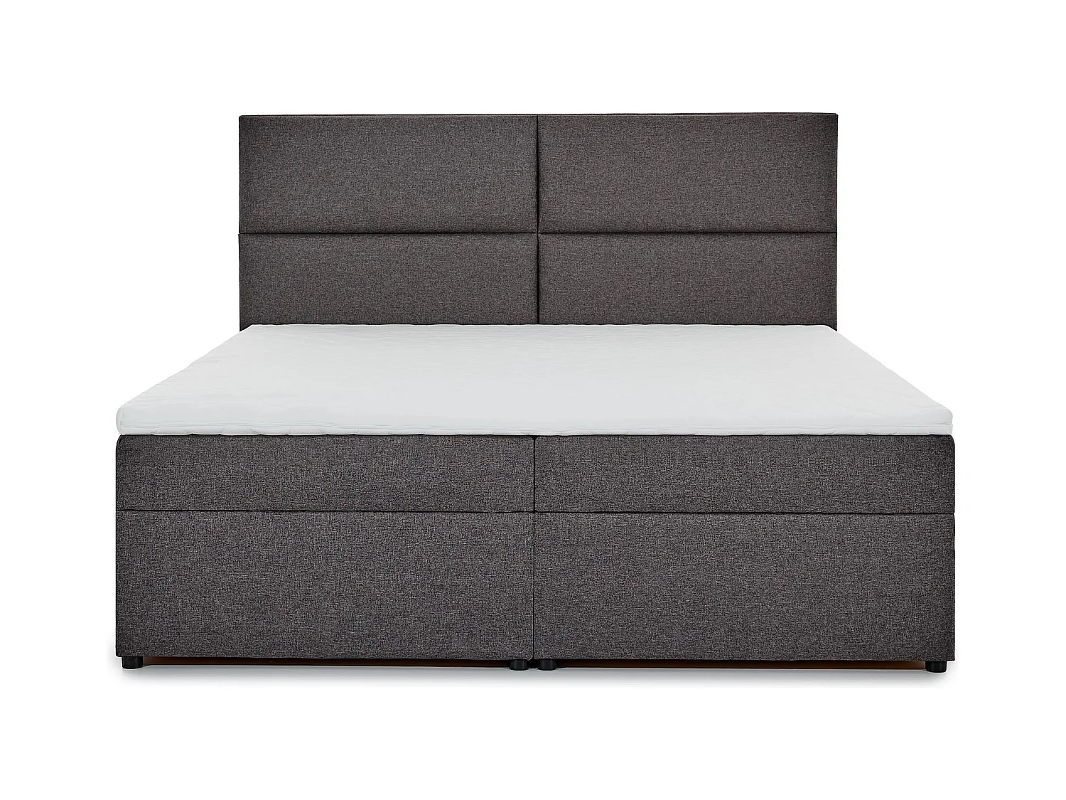 Lit continental capitonné tissu jaune Weber-140x200