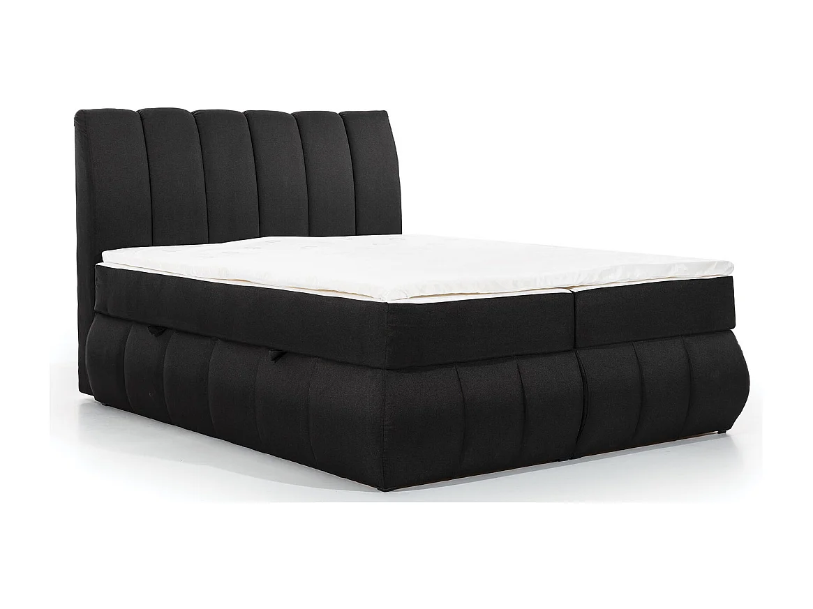 Florencia donkerblauw gewatteerd continentaal bed-Slapen 160x200cm