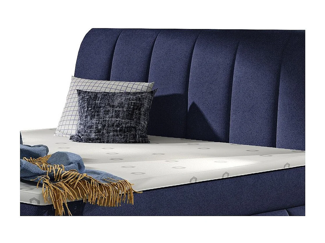 Florencia donkerblauw gewatteerd continentaal bed-Slapen 140x200cm