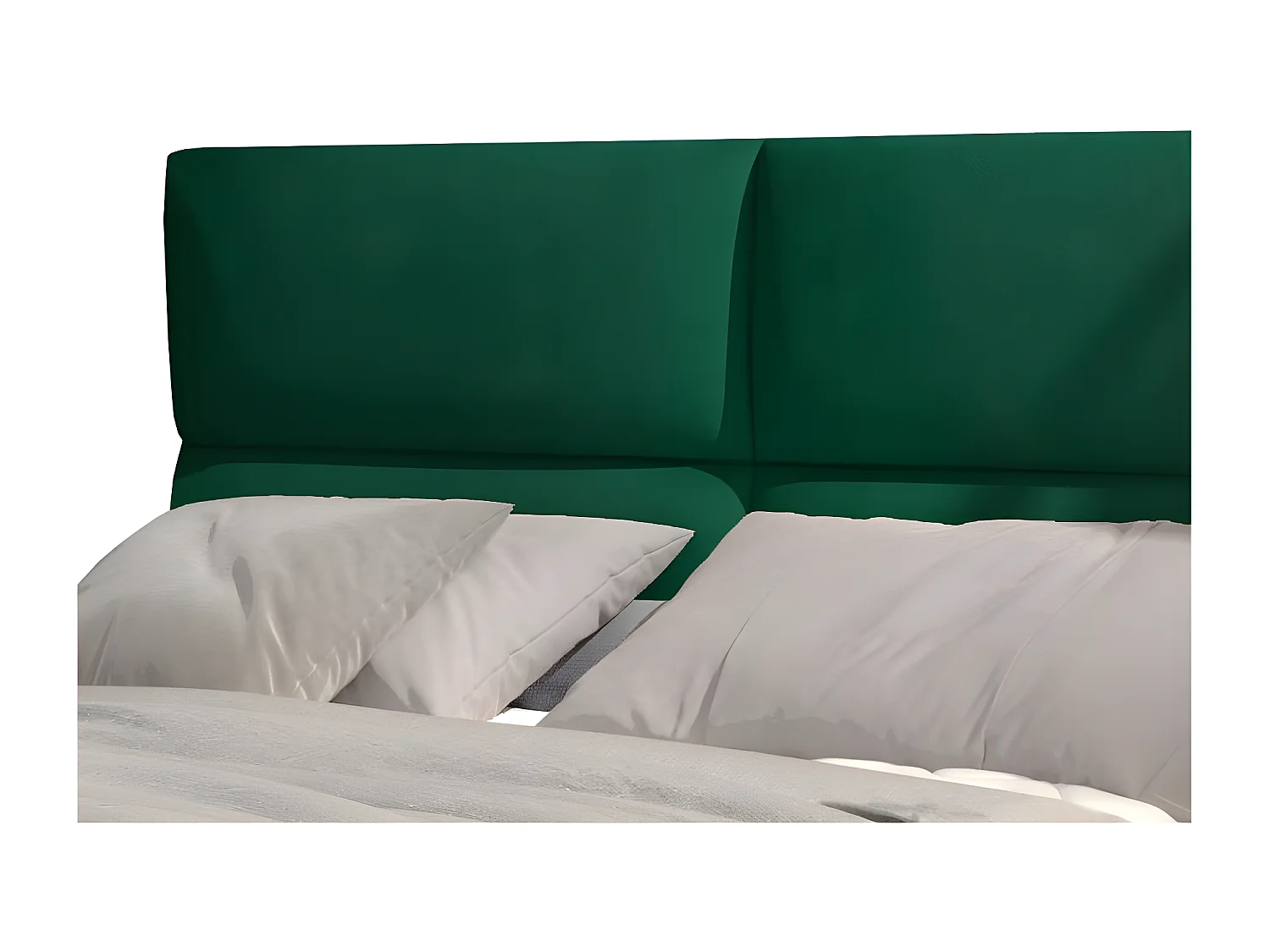 Weber groen fluwelen gestoffeerd continentaal bed-Slapen 160x200cm