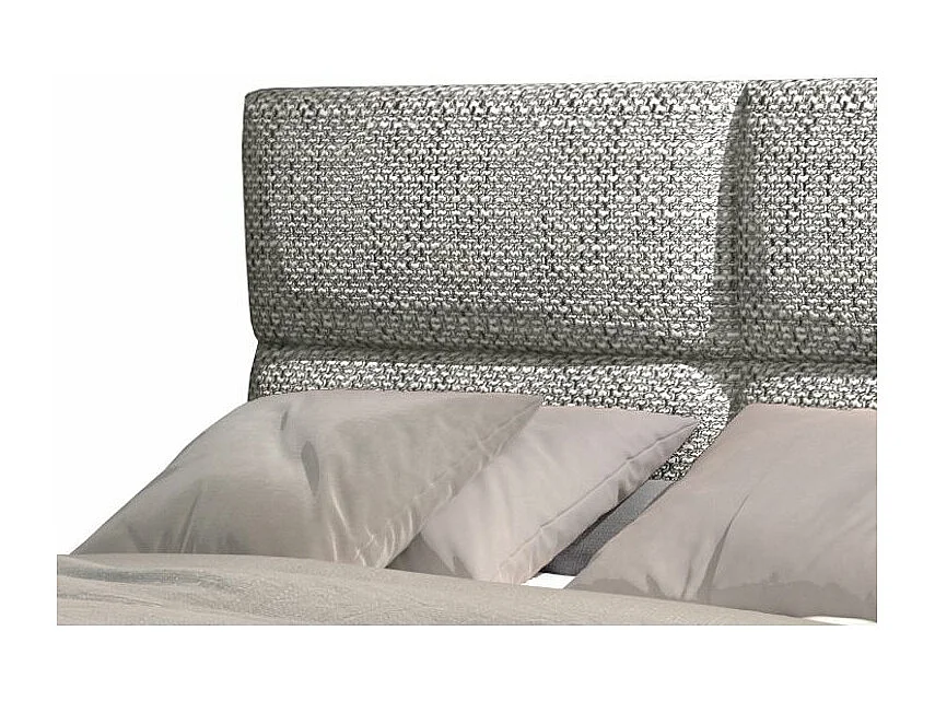 Weber gewatteerd continentaal bed van lichtgrijs gemêleerde stof-Slapen 160x200cm