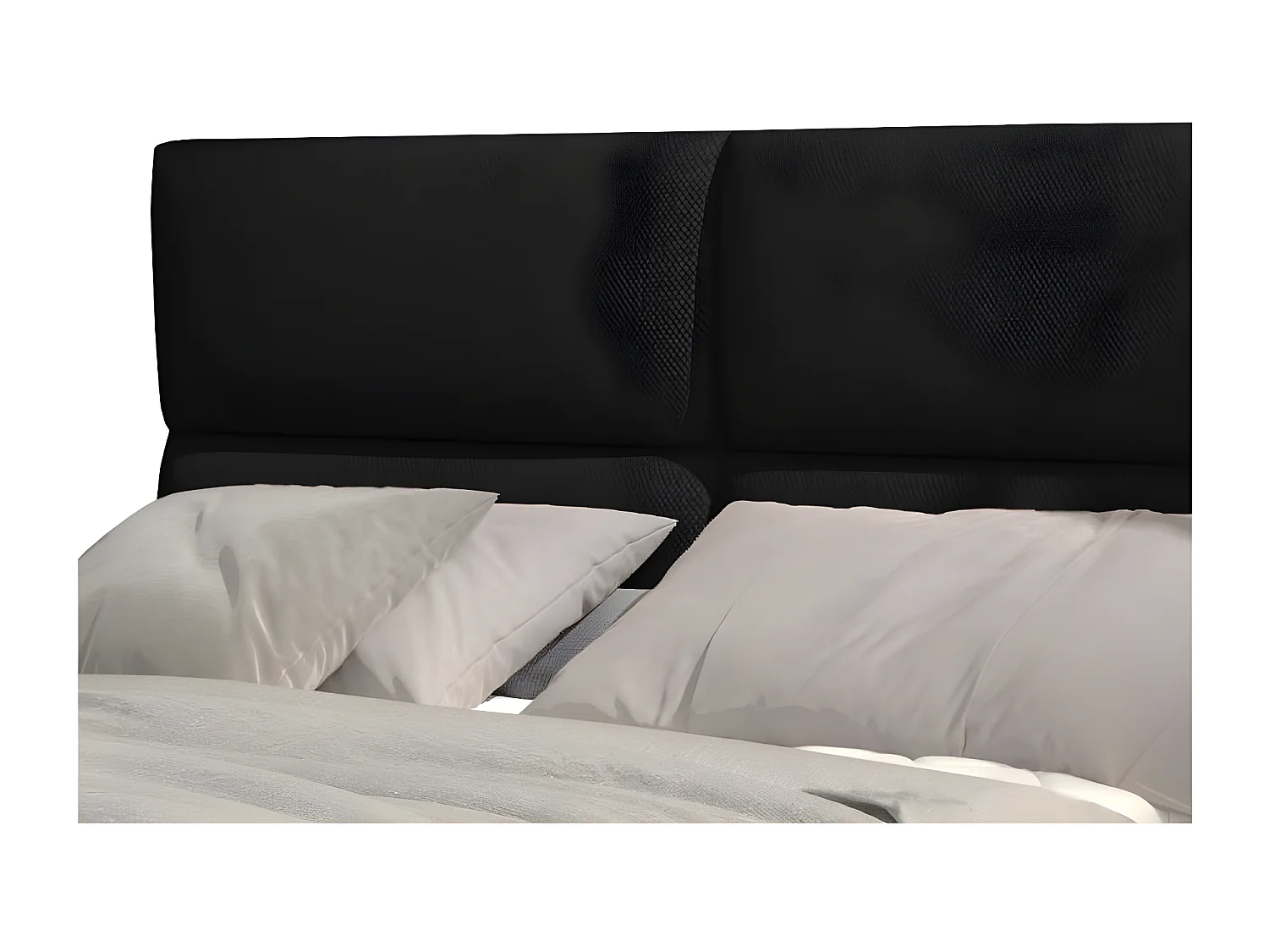 Weber gestoffeerd continentaal bed met zwarte stof-Slapen 160x200cm