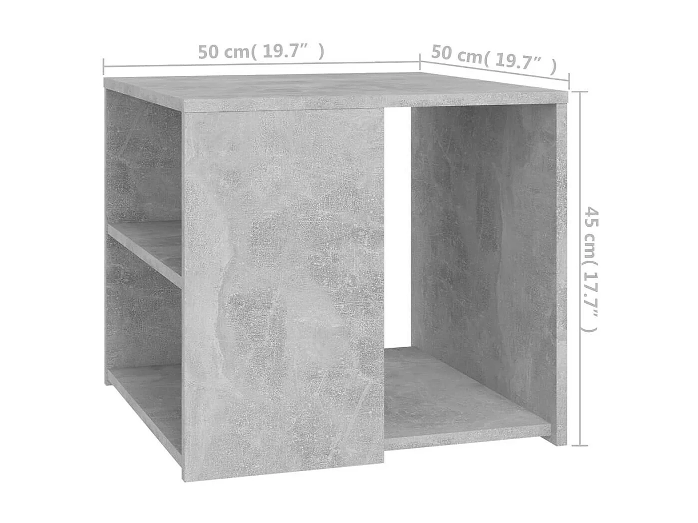 Table d'appoint Gris béton 50x50x45