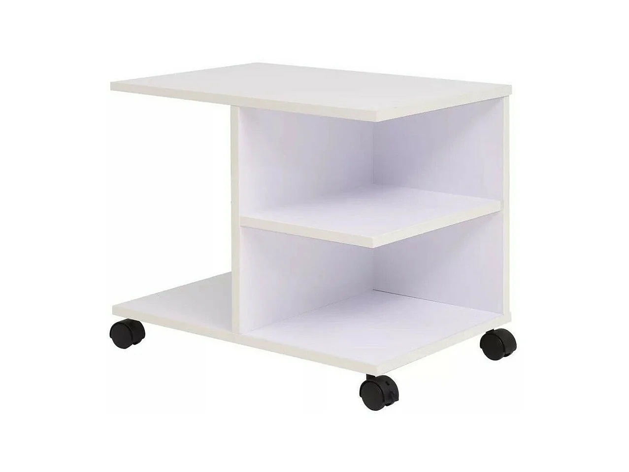 Estantería con ruedas blanca 50x35x42 cm