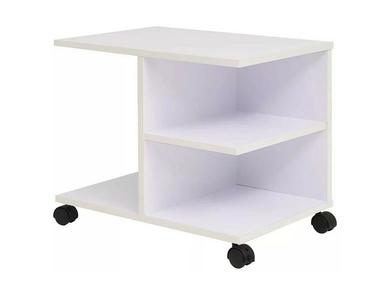 Estantería con ruedas blanca 50x35x42 cm