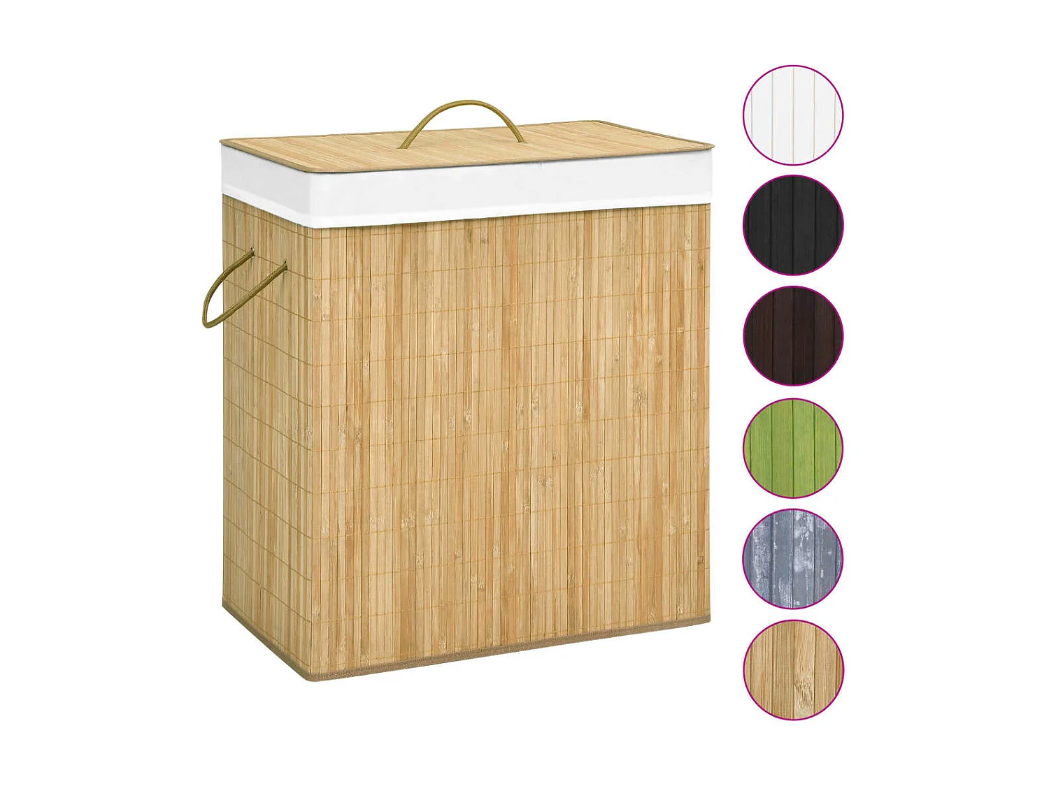 Panier à linge Bambou 100 L