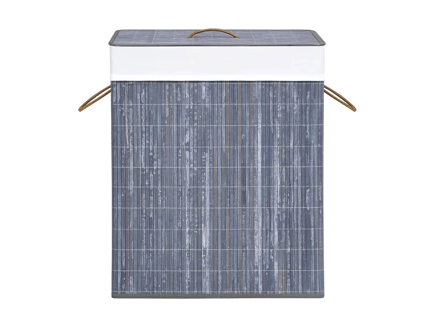Panier à linge Bambou Gris 83 L