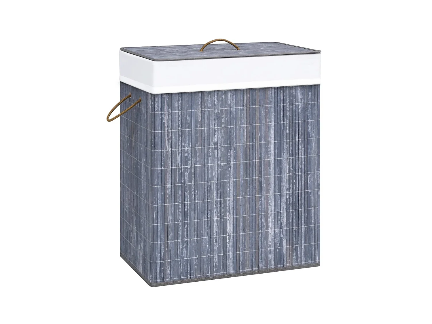 Panier à linge Bambou Gris 83 L