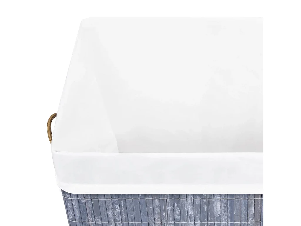 Panier à linge Bambou Gris 83 L