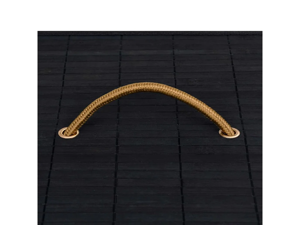 Panier à linge Bambou Noir 83 L