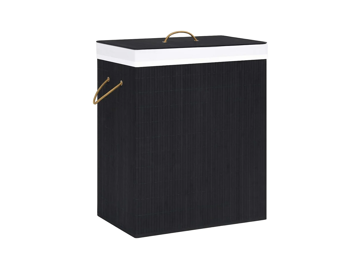 Panier à linge Bambou Noir 83 L