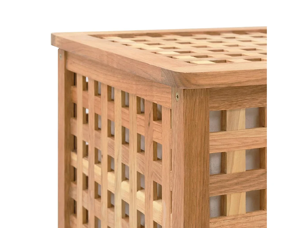 Coffre de blanchisserie 77,5x37,5x46,5 Bois massif de noyer