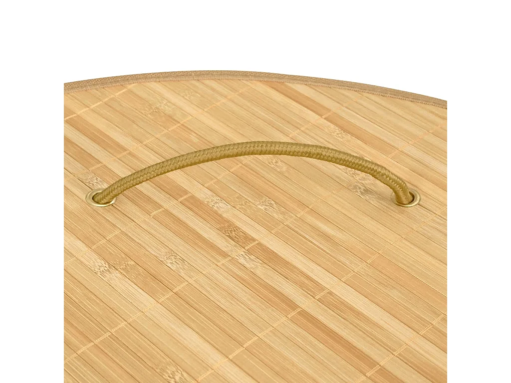 Panier à linge d'angle Bambou 60 L