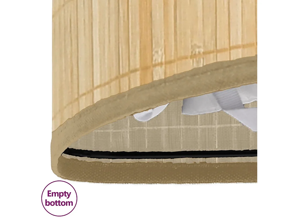 Panier à linge d'angle Bambou 60 L